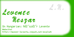 levente meszar business card